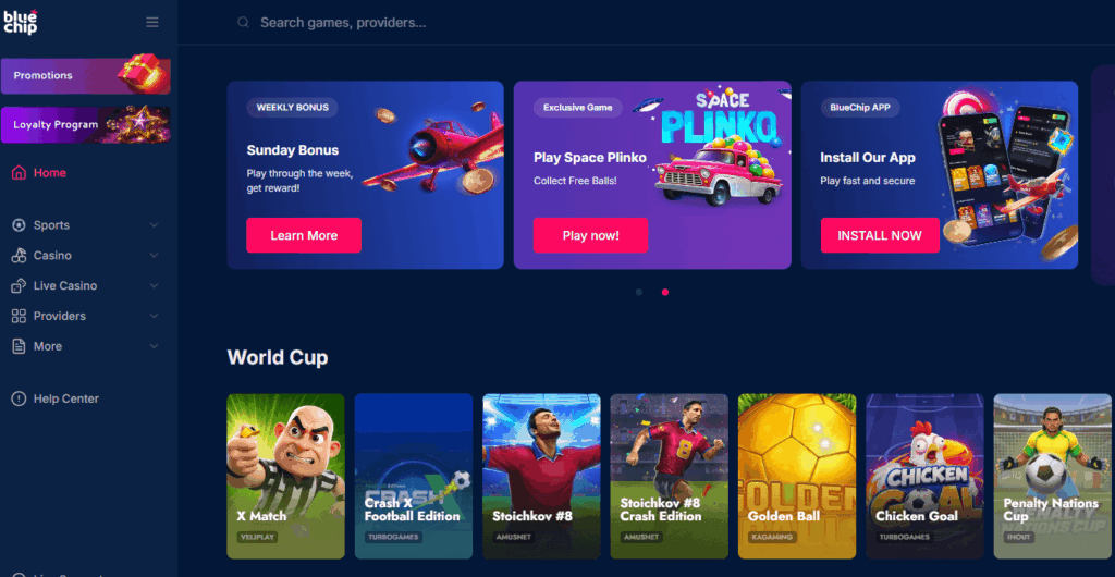 BlueChip Casino Review